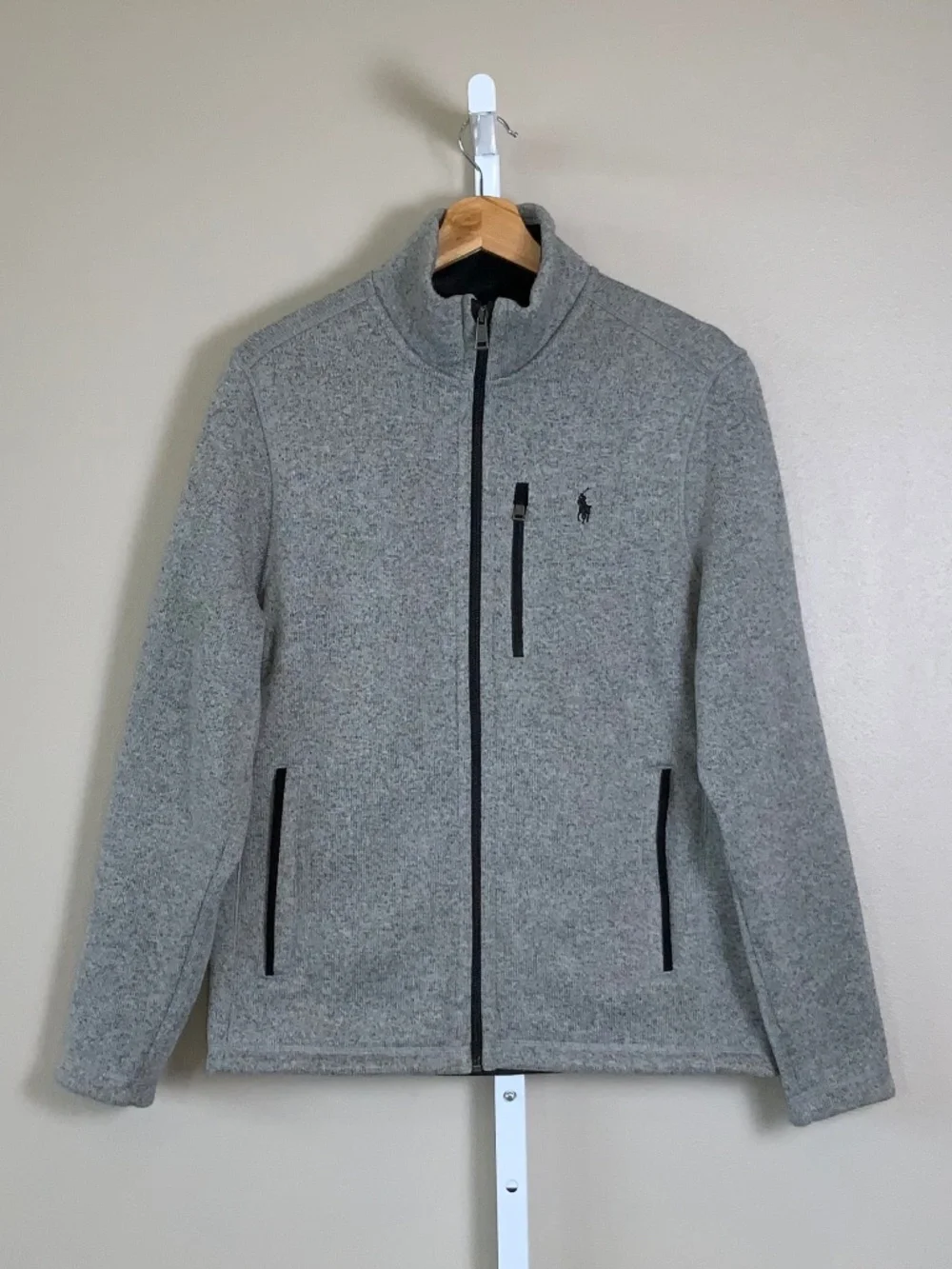 POLO Ralph Lauren Knit Fleece Lined Full Zip Mockneck Jacket